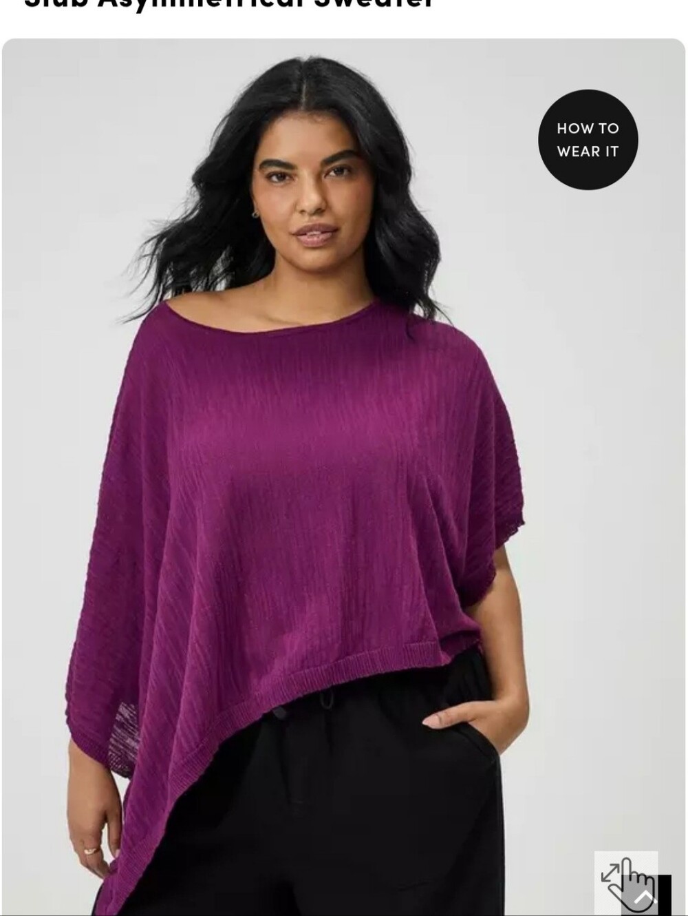 Torrid Purple Draped Tunic Top 1x/2x